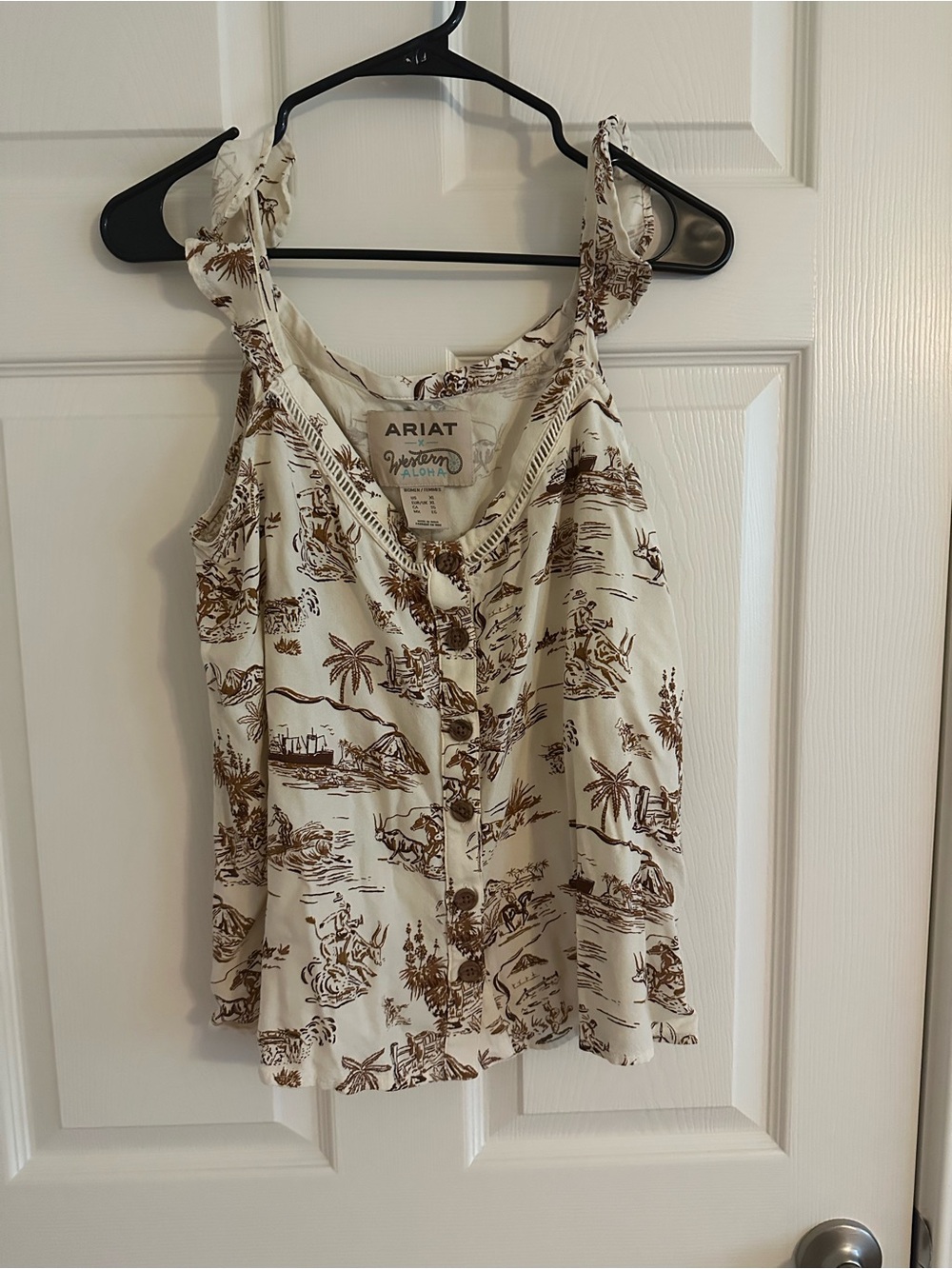 Ariat Western Aloha Button Front Tank Top